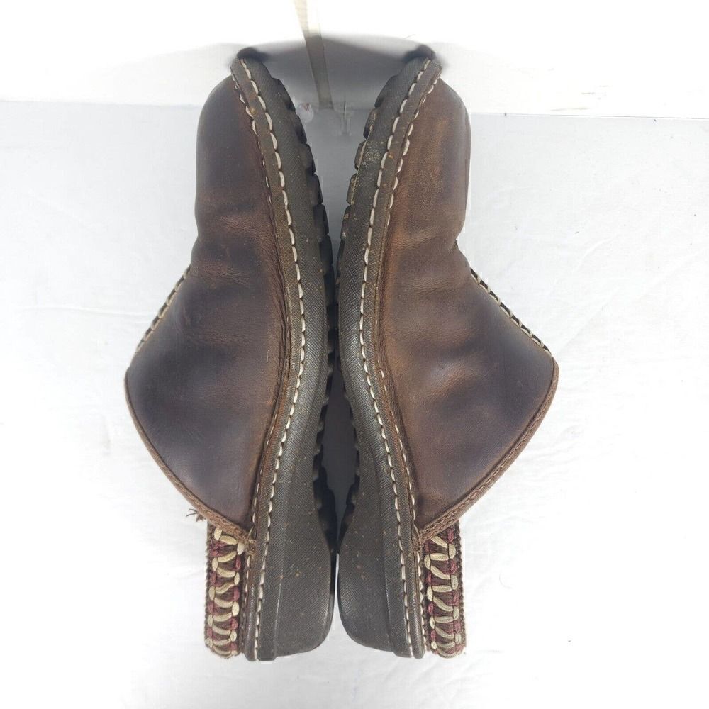 UGG Women's Kohala US 9 Brown Leather Sheepskin Shearling Slip-On Clogs Shoes - Picture 11 of 13
